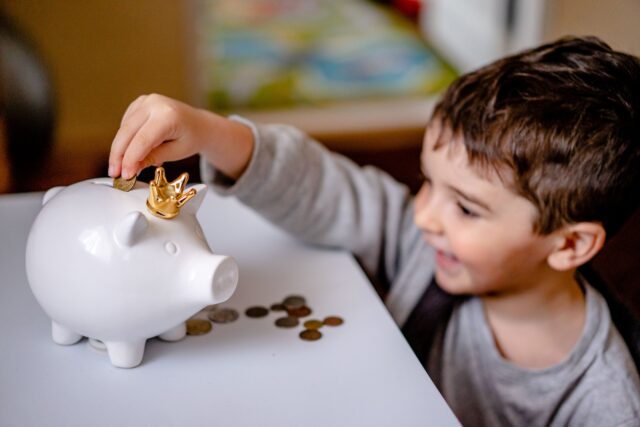 Piggy bank is a great introduction for money saving concept