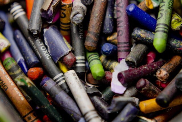 broken crayons can be a choking hazard for toddlers